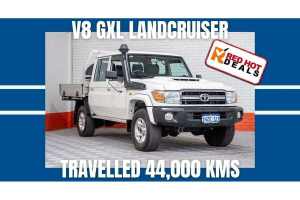 2021 Toyota Landcruiser VDJ79R GXL White Manual Cab Chassis
