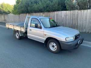 2002 Mazda B2600 Bravo DX Silver 5 Speed Manual Cab Chassis North Hobart Hobart City Preview