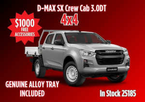 2023 Isuzu D-MAX RG MY23 SX Crew Cab Silver 6 Speed Sports Automatic Cab Chassis
