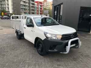 2020 Toyota Hilux TGN121R MY19 Upgrade Workmate White 6 Speed Automatic Cab Chassis