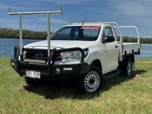 2019 Toyota Hilux GUN126R SR White 6 Speed Manual Cab Chassis