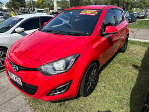 2013 Hyundai i20 PB MY13 Active Red 4 Speed Automatic Hatchback Clontarf Redcliffe Area Preview
