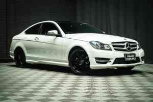 2015 Mercedes-Benz C-Class C204 C250 7G-Tronic + Avantgarde White 7 Speed Sports Automatic Coupe