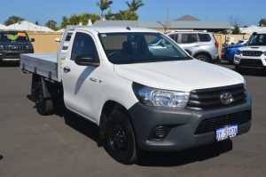 2019 Toyota Hilux TGN121R MY19 Workmate Glacier White 5 Speed Manual Cab Chassis
