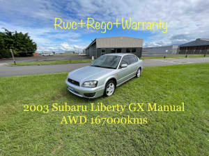 2003 Subaru Liberty GX (AWD) Manual Sport /🎁Rwc✔️Rego✔️Warranty✔️167000kms🏁