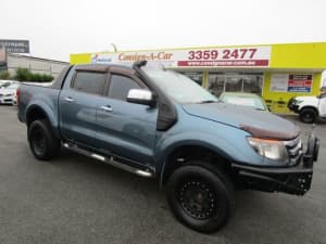 2012 Ford Ranger PX XLT Double Cab Blue 6 Speed Manual Utility