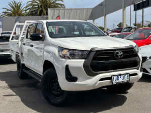 2021 Toyota Hilux GUN126R SR Double Cab White 6 Speed Sports Automatic Cab Chassis
