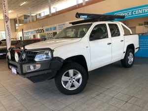 2014 Volkswagen Amarok 2H MY14 TDI420 Cab Chassis Dual Cab 4dr Auto 8sp 4MOTION Per White Automatic