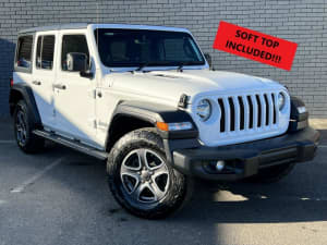 2019 Jeep Wrangler JL MY19 Unlimited Sport S Bright White 8 Speed Automatic Softtop
