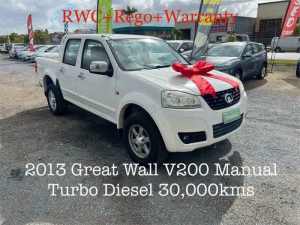 2013 Great Wall V200 K2 (4x2) White 6 Speed Manual Dual Cab Utility Archerfield Brisbane South West Preview