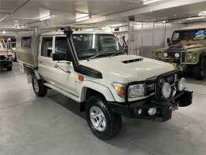 2018 Toyota Landcruiser VDJ79R GXL (4x4) White 5 Speed Manual Double Cab Chassis