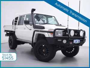 2016 Toyota Landcruiser LC70 VDJ79R MY17 GXL (4x4) White 5 Speed Manual Double Cab Chassis