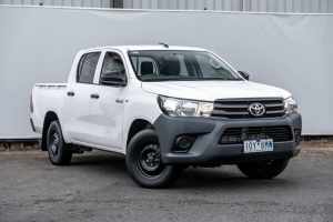 2019 Toyota Hilux TGN121R Workmate White 6 Speed Steptronic Utility