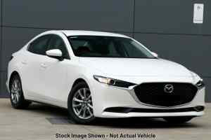 2024 Mazda 3 BP2S7A G20 SKYACTIV-Drive Pure Snowflake White 6 Speed Sports Automatic Sedan