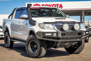 2014 Toyota Hilux KUN26R MY14 Black Double Cab Limited Edition Glacier White 5 Speed Automatic