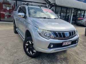 2017 Mitsubishi Triton MQ MY17 Exceed Double Cab Silver 5 Speed Sports Automatic Utility