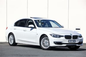 2014 BMW 3 Series F30 MY1114 320d Luxury Line White 8 Speed Sports Automatic Sedan