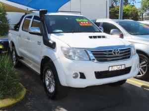 2013 Toyota Hilux KUN26R MY14 SR5 Double Cab White 5 Speed Automatic Utility
