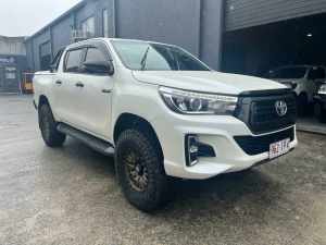 2019 Toyota Hilux GUN126R Rogue Double Cab White 6 Speed Sports Automatic Utility