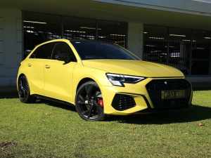 2023 Audi S3 8Y GY MY24 Sportback S Tronic Quattro Yellow 7 Speed Sports Automatic Dual Clutch Victoria Park Victoria Park Area Preview