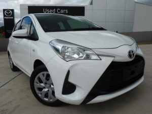2019 Toyota Yaris NCP130R Ascent Glacier White 4 Speed Automatic Hatchback
