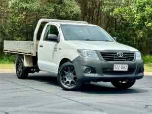2012 Toyota Hilux TGN16R MY12 Workmate White 5 Speed Manual Cab Chassis