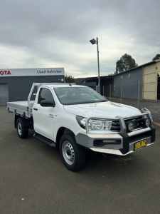2019 Toyota Hilux GUN126R MY19 SR (4x4) White 6 Speed Automatic Cab Chassis
