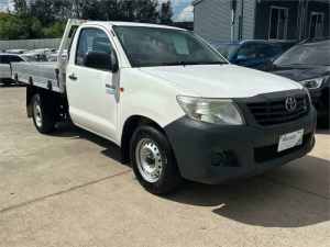 2012 Toyota Hilux TGN16R MY12 Workmate 4x2 White 4 Speed Automatic Cab Chassis