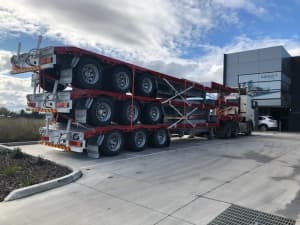 New 2021 Panus Tri Axle Drop Deck with Ramps - 3 new to stock