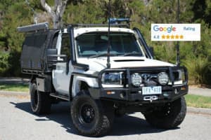 2012 Toyota Landcruiser VDJ79R MY10 Workmate White 5 Speed Manual Cab Chassis