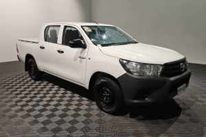 2018 Toyota Hilux GUN122R Workmate Double Cab 4x2 White 5 Speed Manual Utility