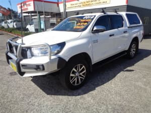 2019 Toyota Hilux GUN126R MY19 Upgrade SR (4x4) White 6 Speed Automatic Double Cab Pick Up Sandgate Newcastle Area Preview