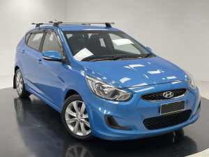 2018 Hyundai Accent RB6 MY18 Sport Blue 6 Speed Sports Automatic Hatchback Hamilton East Newcastle Area Preview