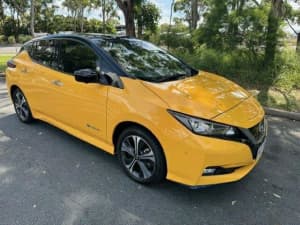 2019 Nissan Leaf ZE1 60KWT G pkg Yellow 1 Speed Automatic Hatchback