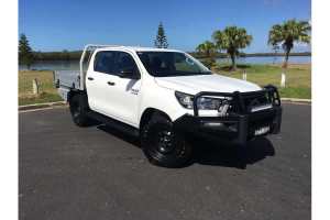 2022 Toyota Hilux GUN126R SR Double Cab White 6 Speed Manual Cab Chassis