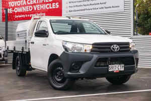 2018 Toyota Hilux TGN121R Workmate 4x2 White 6 Speed Sports Automatic Cab Chassis