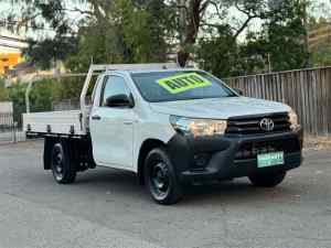 2018 Toyota Hilux TGN121R MY17 Workmate White 6 Speed Automatic Cab Chassis