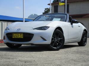 2016 Mazda MX-5 ND (K) MY17 Roadster Pearl White 6 Speed Manual Convertible