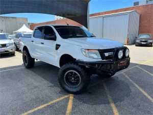 2012 Ford Ranger PX XL 2.2 (4x4) White 6 Speed Manual Crew Cab Chassis