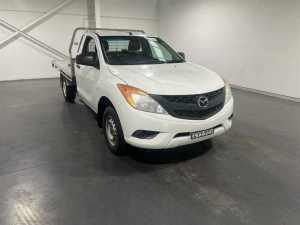2015 Mazda BT-50 MY13 XT (4x2) White 6 Speed Manual Cab Chassis
