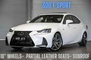 2018 Lexus IS ASE30R IS300 F Sport White 8 Speed Sports Automatic Sedan