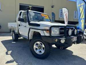 2012 Toyota Landcruiser VDJ79R MY12 Update GXL (4x4) White 5 Speed Manual Cab Chassis