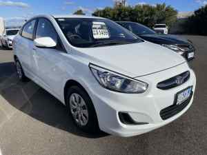 2015 Hyundai Accent RB2 MY15 Active Crystal White 4 Speed Sports Automatic Sedan