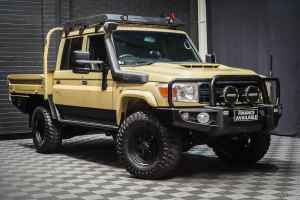 2020 Toyota Landcruiser VDJ79R Workmate Double Cab French Vanilla 5 Speed Manual Cab Chassis