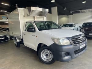 2012 Toyota Hilux TGN16R MY12 Workmate 4x2 White 5 Speed Manual Cab Chassis