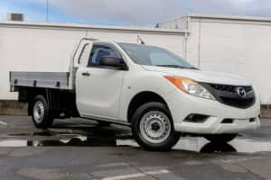 2013 Mazda BT-50 UP0YD1 XT 4x2 White 6 Speed Manual Cab Chassis