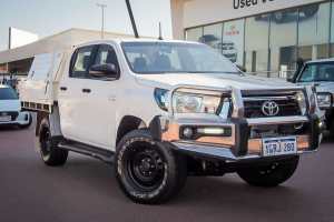 2018 Toyota Hilux GUN126R SR Double Cab Glacier White 6 Speed Sports Automatic Cab Chassis
