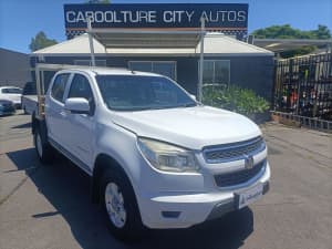 2016 Holden Colorado RG MY16 LS (4x4) White 6 Speed Manual Crew Cab Chassis