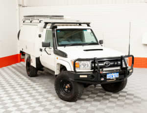 2013 Toyota Landcruiser VDJ79R MY13 GXL White 5 Speed Manual Single Cab Cab Chassis
