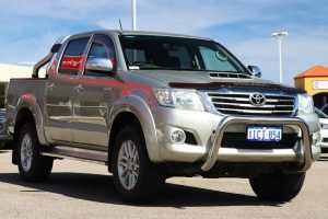2013 Toyota Hilux KUN26R MY12 SR5 Double Cab Silver 4 Speed Automatic Utility
